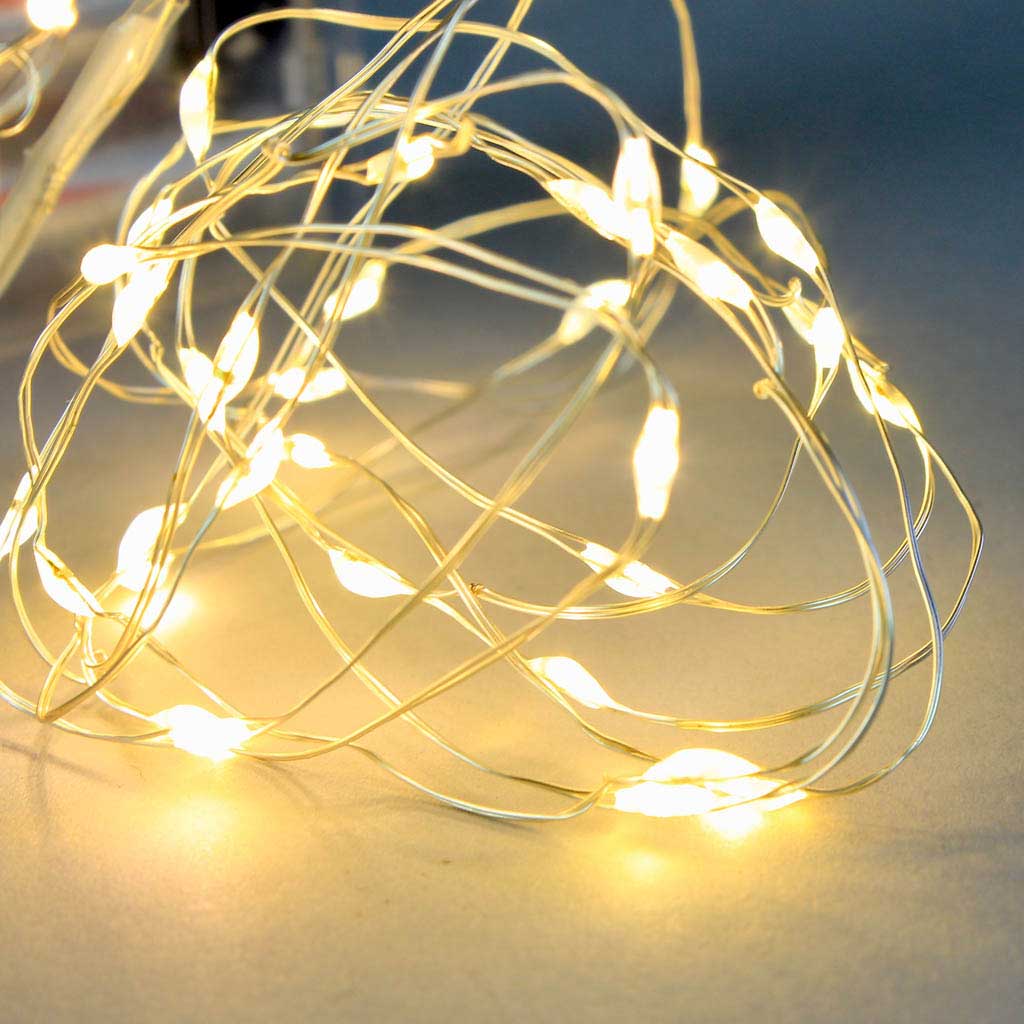 Silver Fairy Lights 40 Bulb